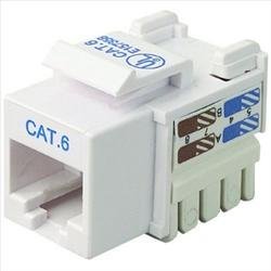 Belkin R6D026-AB6WHT25 25PK CAT6 WHITE KEYSTONE JACK 568A/568B CHNL CERT