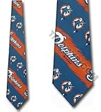 Miami Dolphins Ties Mens Neck Ties Silk Necktie
