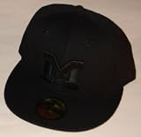 Michigan Wolverines New Era All Black Fitted Hat (7 1/4)