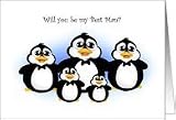 Penguin Suit Best Man Male Wedding Attendant InvitationsCards Card