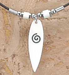 Click here to buy Hawaiian Bone Carving Surfboard Pendant.