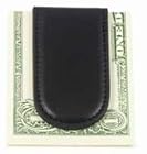 Bosca Leather Magnetic Money Clip Black