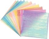 Global Art Folia Origami Paper 6'X6' Textured Iridescent 50/Pkg Fabric Embossing