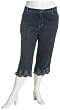 Gloria Vanderbilt Women's Plus Jackie O Floral Tapestry Embroidered Denim Capri