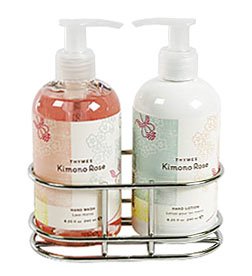 The Thymes Kimono Rose Sink Set with Caddy