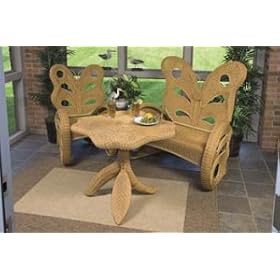 Butterfly Table Wicker White