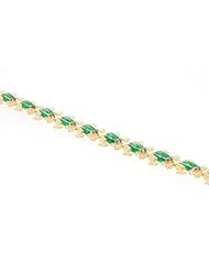 14K Yellow Gold Frog Tennis Bracelet