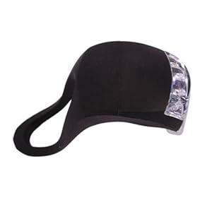 niceEshop Waterproof Double White LED Light with Black Silicone for Bicycle