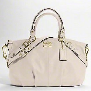 white leather coach