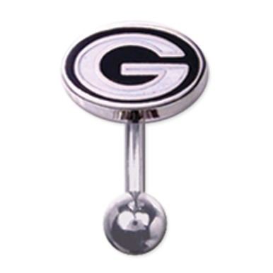 Green Bay Packers 316L Stainless Steel Belly Ring - 14G - 3/8 Inch Bar Length - Sold Individually