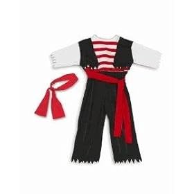  Black Pirate Costume Childs for dressup or Halloween! (2T-4T)