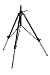 Electronics : Manfrotto 117B Geared Video Tripod with Rubber Feet and Retractable Metal Spikes (Black)