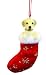 Santa's Little Pals Yellow Labrador Stocking Christmas Ornament