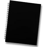 Pure Black Sketchbook for Drawing and Mixed Media 8.5"x11" - Blank Spiral Bound Artist Drawing Pad/Sketch Journal