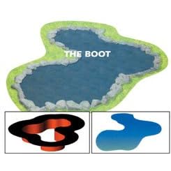 Preformed Flexible 30-mil PVC Ornamental Pond Liner - The Boot - 432 Gallons