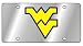 West Virginia, University of - License Plate - Stainless-Style