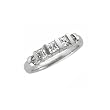 Platinum 3/4 ct. Princess and Baguette Cut Diamond Anniversary Band