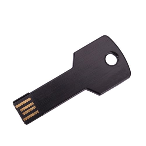 16GB Metal Key USB 2.0 Flash Drive Black