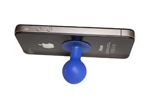Mini Silicone Gel Stand Holder for iPhone, iPod Touch, iPod Nano - Dark Blue (2 Pack, Stand Height around 1.6" or 40mm Tall)