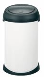 Brabantia Touch Bin, 50litre, White/Black Lid