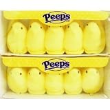 Marshmallow Peeps Yellow Chicks -10 Ct Tray - (Pack of 4)
