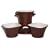 Bonjour Square Chocolate Dipping Set, Brown