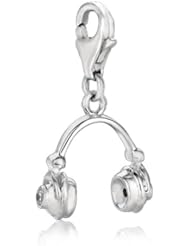 Sterling Silver clip-on headphones charm