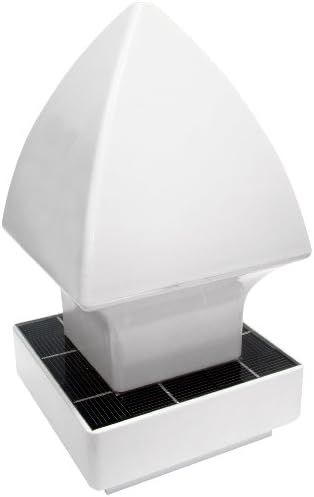 Pine Top 511-0012 Plastic Solar Post Cap Light, White Finish