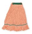 Tough Guy 1TYT9 Wet Mop, Antimicrobial, Medium, Orange