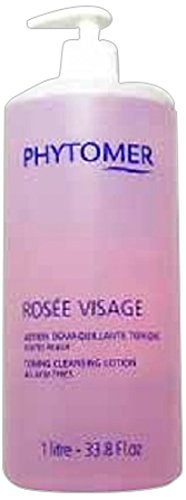 PHYTOMER Rosee Visage Toning Cleansing Lotion Rose Professional size 1 liter 33.8 oz (Huge, BIGGER Size)