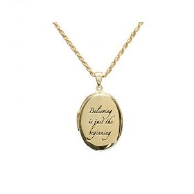 Believing Is Just The Beginning Gold Locket