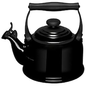 Le Creuset Traditional Kettle with Whistle, Black, 2.1 Litre
