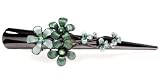 Suri Green Flower Swarovski Alligator Clip