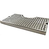 12 Surface Mount Kegerator Drip Tray - Stainless Steel - No Drain - Tower Cut Out