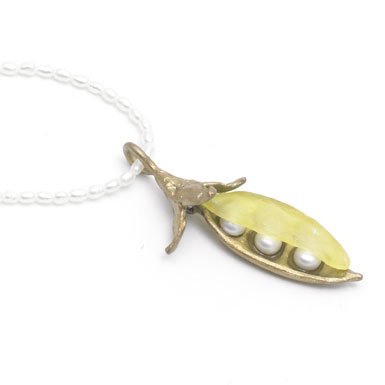 Sweet Pea Pearl Necklace by Michael Michaud