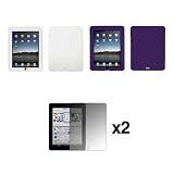 EMPIRE Apple iPad 2 Premium Soft Silicone Gel Skin Cover Cases (Royal Purple, White) + 2 Crystal Clear LCD Screen Protectors for Apple iPad 31DxIWiDbJL. SL160 EMPIRE Apple iPad 2 Premium Soft Silicone Gel Skin Cover Cases (Royal Purple, White) + 2 Crystal Clear LCD Screen Protectors for Apple iPad