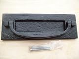 Ironmongery World Black Antique Cast Iron Postal Door Knocker Letter Box Plat... by Ironmongery Worl