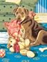 Royal Brush Junior Small Paint By Number Kit 8 3/4" X 11 3/4" Puppy With Teddybear PJS26; 3 Items/Order