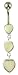 Silver Ladies 3 Heart Mother of Pearl Body Bar