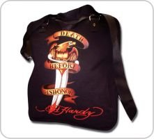 Ed Hardy Postmanbag Tasche Adler - schwarz