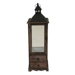greemotion 626053 Holzlaterne mit Metalldach und 2 Schublade: Amazon.de
