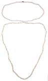 Sterling Silver 4mm Rose Quartz Bead Necklace, 36"