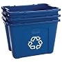Rubbermaid(R) Computer Paper Collection "We Recycle" Container, 12 1/2 Gallons, 13 1/2in.H x 20in.W x 15in.D, Blue