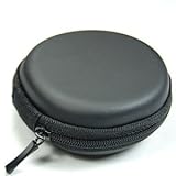 Cosmos ® Black PU leather Earphone Earbuds Case for storing your earphones and the LATEST iPod Nano (6th generation) Shuffle (4th generation) - Clamshell Style with Zipper Enclosure, Inner Pocket, and Durable Exterior + cosmos cable tie