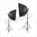 CowboyStudio 360 Watt New Two Photo Studio Monolight Flash Lighting Kit - 2 Studio Flash/Strobe, 2 Softboxes