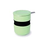 Curve Asian Style Tea Cup w/ Infuser & Lid - Sage
