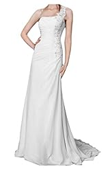 Natural   Waistline One Shoulder Sleeveless Chiffon  Dress