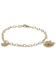Hello Kitty by Simmons Jewelry Co. "Butterfly Kitty" Swarovski Outline Charm Bracelet