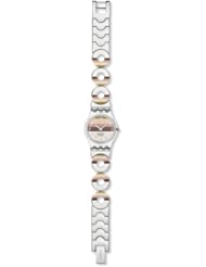 Swatch Womens LK258G Quartz Stainless Steel Silver Pink Brown Dial Measures Seconds Watch