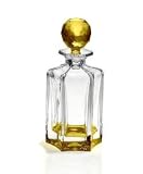 22oz. Amber Crystal Whiskey Decanter - Naples Collection - Bohemia Crystal - Made In Czech Republic